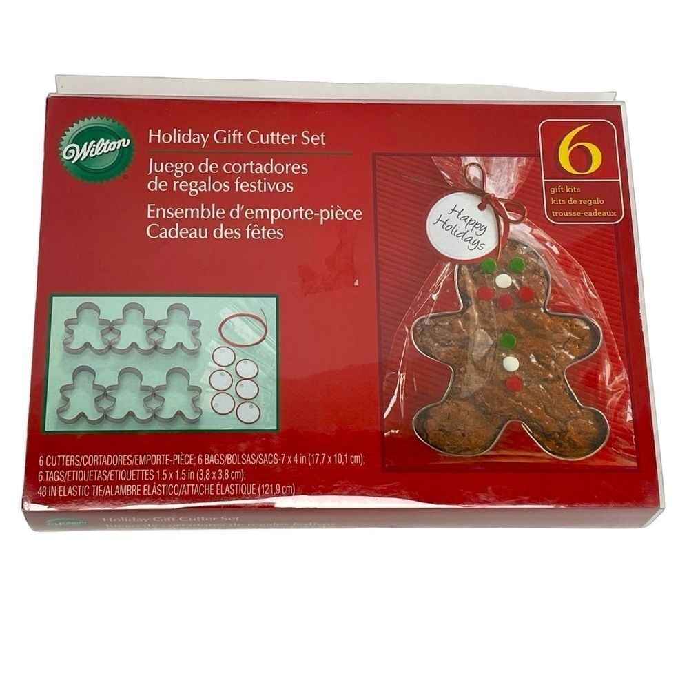 Wilton Cookie Brownie Cutters Gingerbread Man 6 Cutters- New